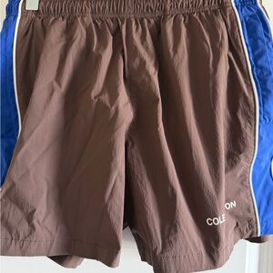 Cole Buxton Swim Shorts Mens XS Brown Blue Nylon Athletic Shorts